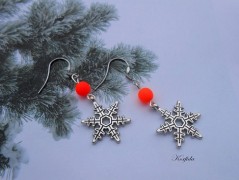 Náušnice fialové s černou (96/18)