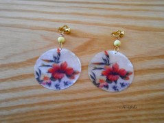 Náušnice fialové s černou (96/18)