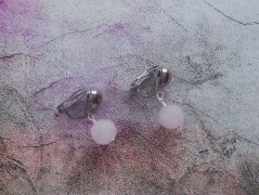 Náušnice fialové s černou (96/18)