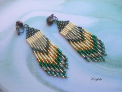 Náušnice fialové s černou (96/18)