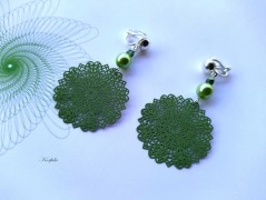 Náušnice fialové s černou (96/18)