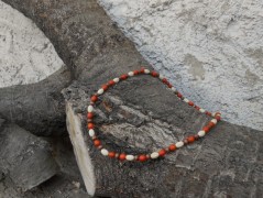 Náušnice fialové s černou (96/18)