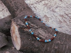 Náušnice fialové s černou (96/18)