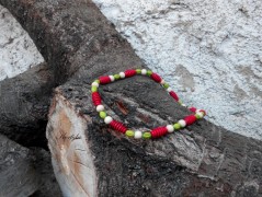 Náušnice fialové s černou (96/18)