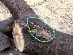 Náušnice fialové s černou (96/18)