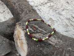 Náušnice fialové s černou (96/18)