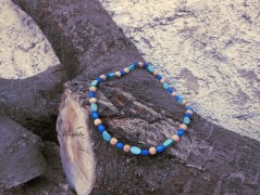 Náušnice fialové s černou (96/18)