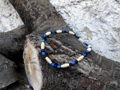 Náušnice fialové s černou (96/18)