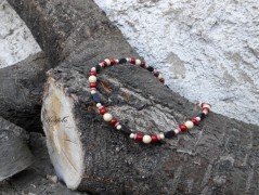 Náušnice fialové s černou (96/18)