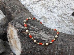 Náušnice fialové s černou (96/18)