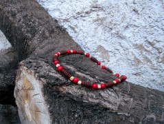 Náušnice fialové s černou (96/18)