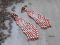 Náušnice fialové s černou (96/18)