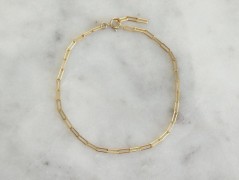 Zlatý korálkový náramek s perlou