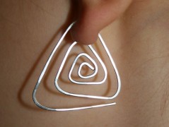 Náušnice  - Kočka černoočka - ocel