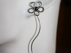 Náušnice  - Kočka černoočka - ocel