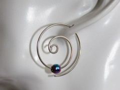 Náušnice  - Kočka černoočka - ocel