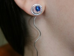 Náušnice  - Kočka černoočka - ocel