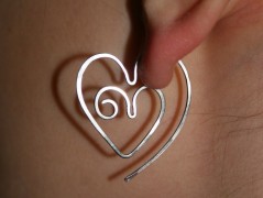 Náušnice  - Kočka černoočka - ocel