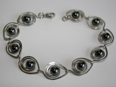 Náušnice  - Kočka černoočka - ocel