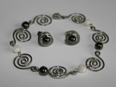 Náušnice  - Kočka černoočka - ocel