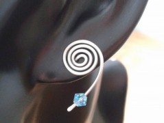 Náušnice  - Kočka černoočka - ocel