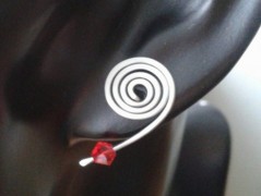 Náušnice  - Kočka černoočka - ocel