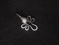 Náušnice  - Kočka černoočka - ocel