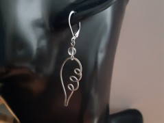 Náušnice  - Kočka černoočka - ocel