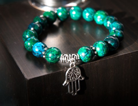 Energetický náramek- Chryzokol náramek pánský meditace minerál znamení zvěrokruh čakry lapis lazuli energetický mužský joga budha zvěrokruhu lotus yoga enargie jadeid 
