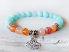 Energetický náramek-Howlit a Jaspis
