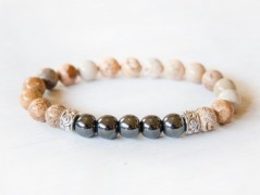 Energetický náramek-Howlit a Jaspis