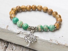 Energetický náramek-Howlit a Jaspis