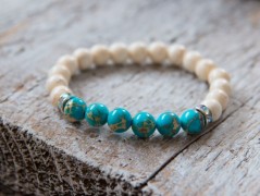 Energetický náramek-Howlit a Jaspis