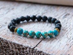 Energetický náramek-Howlit a Jaspis