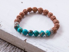 Energetický náramek-Howlit a Jaspis