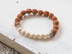Energetický náramek-Howlit a Jaspis