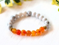 Energetický náramek-Howlit a Jaspis