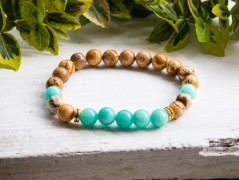 Energetický náramek-Howlit a Jaspis