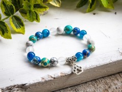 Energetický náramek-Howlit a Jaspis