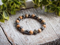 Energetický náramek-Howlit a Jaspis