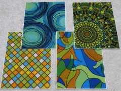 Autorská látka Elen modrozelená