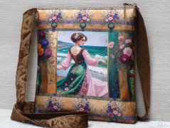 Autorská látka Elen modrozelená