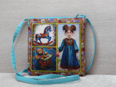 Autorská látka Elen modrozelená