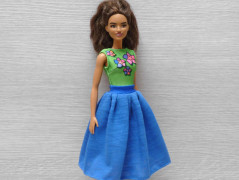 Autorská látka Elen modrozelená