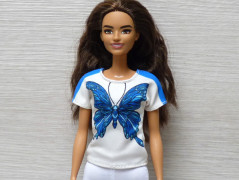 Autorská látka Elen modrozelená