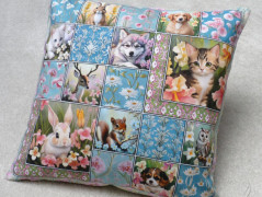 Autorská látka Elen modrozelená