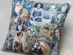 Autorská látka Elen modrozelená