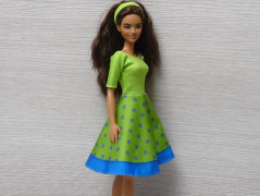 Autorská látka Elen modrozelená