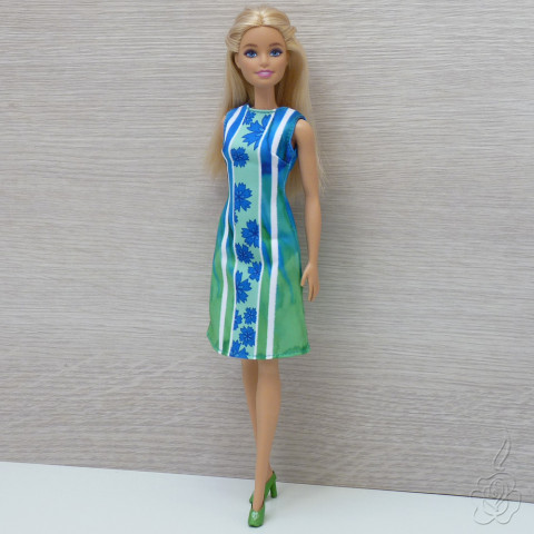 Modrozelené koktejlky pro Barbie oblečky pro barbie šatičky pro barbie oblečky pro panenku šaty pro barbie oblečky pro sběratele 
