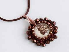 Náramek - zlato hnědý - duhový